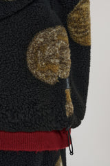 COIN JACQUARD FLEECE JACKET / BLACK (6601036988534)