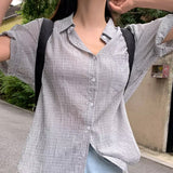 ロールチェックチェックシャツ