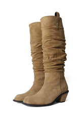 ブラーリーリンクルロングブーツ / BLURRY WRINKLE LONG BOOTS_3COLORS