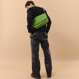 Round Flap Crossbody Bag (Green)