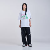 DIN2LS クリーチャーレタリングショートスリーブTシャツ (YELLOW)