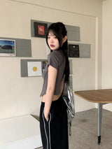エベルサイドラインワイドロングツーウェイジョガーパンツ / Ebel sideline wide long two-way jogger pants