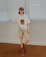 ドッグショートスリーブTシャツ/Dog Selfie Short Sleeve T-shirt (3color)
