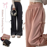 [Point Pants ❤ ︎/7 Colors!] Ribbon Wide Pants, Sweat Suit Banding Pants