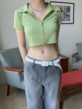 パイロンクロップジップアップ / Pylon Crop Zip Up (3color)