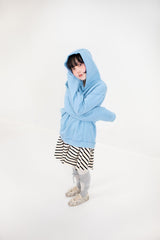 ディバイディドショートフーディー_sky blue