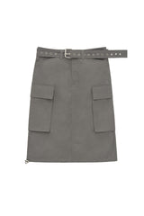 カーゴスカート / CARGO SKIRT (KHAKI-GREY)
