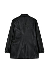  Back Patch Oversized Blazer _ Black