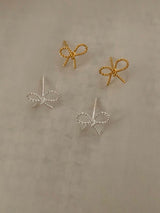 (silver925) リボンピアス