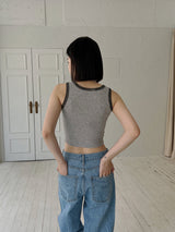 ラブラブクロップスリーブレス / Love Love Crop Sleeveless (2color)