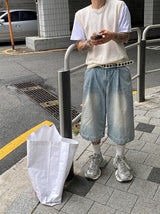 No.0276 W ピンタックワイドデニムショーツ