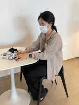 クラムストライプシャツ