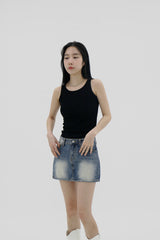 ローライズジーンズスカート / Low Rise Jean Jean Skirt