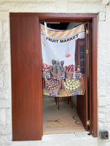 フルーツマーケット シフォン ファブリック ポスター / fruit market chiffon fabric poster