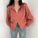 2WAYウールニットジップアップ/two-way wool knit zip-up