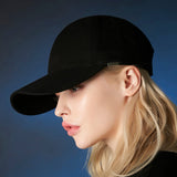 Metal tip over fit ball cap BLACK