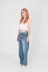 [Sserpe x Dilettantisme] Mid Washing Semi Baggy Denim Pants (6695941406838)