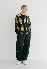 ソフトラウンドジョガーパンツ / BSR2223FWPT049 WD SOFT ROUND JOGGER PANTS BLACK