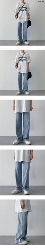 ストールウォッシングデニムワイドパンツ / Stole washing denim wide pants