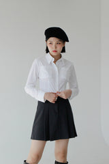 グランドプリーツスカート/Ground Pleated Skirt (2color)