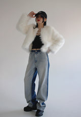 ホワイトファージャケット/white fur jacket