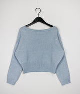 ソフトリップラインニット/Soft lip line knit (5color)