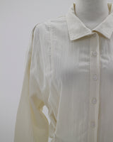 スリムボタンシャツ/Slim button shirt (2color)