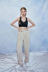 HIDE Pintuck Pants (Beige) (6570993254518)