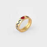 DOODLE RNG(6mm) SILVER925(18K GOLD PLATED)