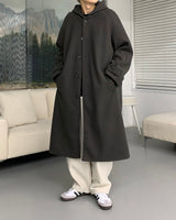 AZロングウールフードコート/AZ Long Wool Hooded Coat (3 colors)