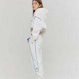 オーバーサイズラインポイントクロップフーディー/Oversize Line Point Crop Hoodie White (6600740077686)