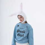 パンクガールスウェットシャツ/0 8 punk girl sweatshirt - BLUE
