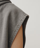 STUDS VEST HOODIE (GRAY)