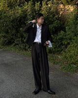 CR pint fake denim wide slacks (1 color)