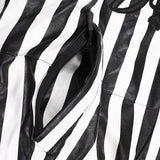 BSR2223FWJK008 STRIPE LOGO PADDING JUMPER WHITE BLACK
