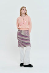 BIG CHERRY TERRY NAPPING CROP SWEATSHIRT [SALMON]