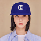 VA Square Applique Wool Baseball Cap / Ultramarin