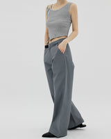 ベルクロルーズワイドパンツ / Velcro loose wide pants (2color)