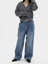 ユニセックスボタンデニムパンツ/Unisex button denim pants
