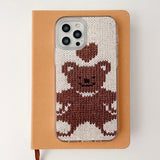 TEDDY BEAR HARD JELL CASE_IVORY