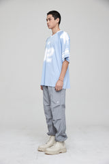 フットボールスタージャージオーバーサイズTシャツ / FOOTBALL STAR JERSEY OVERSIZED T-SHIRT PALE BLUE