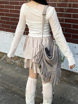 ボレロチェーンシースルーレイヤードカーディガン / Bolero Chain See-Through Layered Cardigan