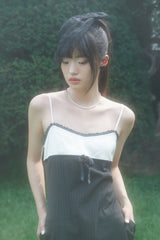 LACE SILK MINI OPS (BLACK)