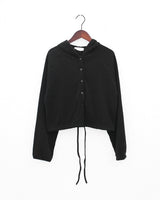 ウィットストリングフードカーディガン / Wit string hooded cardigan (3color)