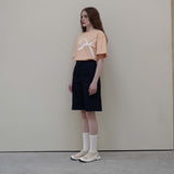 ペールオレンジリボンTシャツ