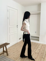 カンリーローライズコットンスパンブーツカットパンツ/Kanley Low Rise Cotton Span Bootcut Trousers