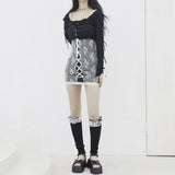 Jellyo Sleeve Slit String Cardigan