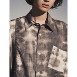 ブリーチダイングストラップシャツ / BLEACH DYEING STRAP SHIRT_BR