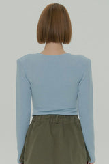  SOFT SQUARE NECK TOP / SKY BLUE