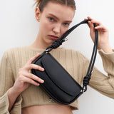 KNOTTED FLAP BAG_BLACK